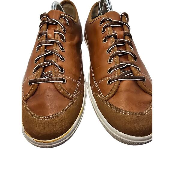 Cole Haan K-10 Low Profile  Brown Leather Sneakers Nike Air Soles Mens 10.5 - Picture 4 of 9